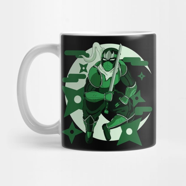 Cyber-Ninja (Green) by KnightLineArt